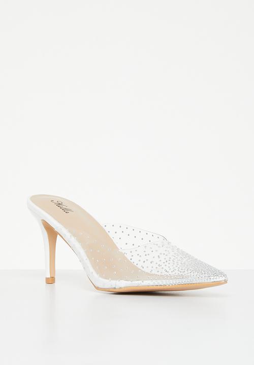 MILLA - Scarlet vinyl mule - clear