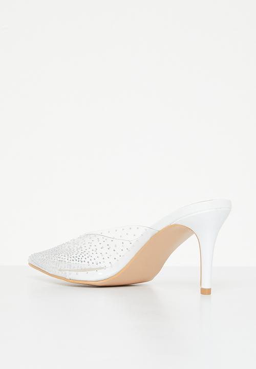MILLA - Scarlet vinyl mule - clear