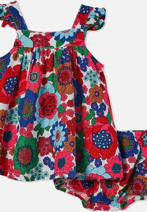 Cotton On - Baby pinafore and bloomer set - vanilla/lenny floral