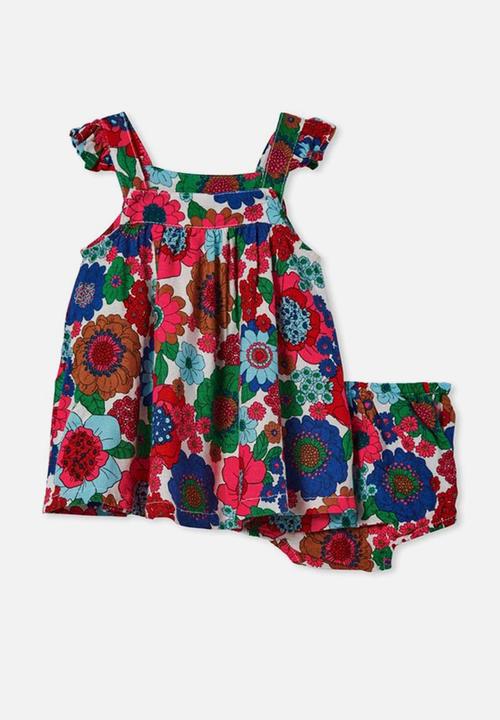Cotton On - Baby pinafore and bloomer set - vanilla/lenny floral