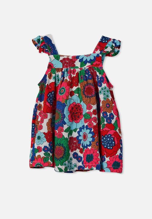 Cotton On - Baby pinafore and bloomer set - vanilla/lenny floral