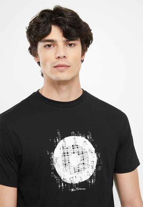 Ben Sherman - Painted chq target tee shirt - black