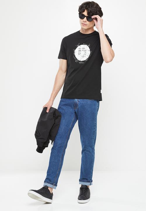 Ben Sherman - Painted chq target tee shirt - black