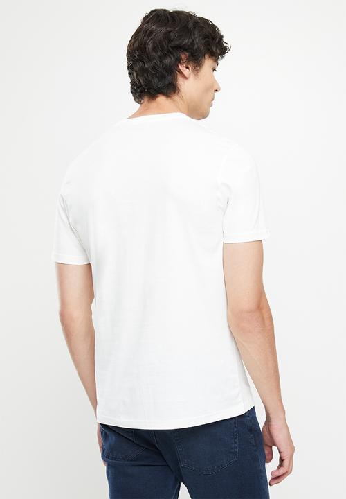 Ben Sherman - Fractured gingh target tee shirt - ivory