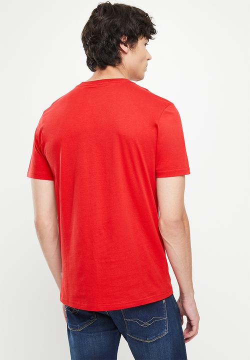 Ben Sherman - Fractured gingh target tee shirt - red