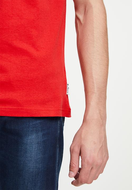 Ben Sherman - Fractured gingh target tee shirt - red
