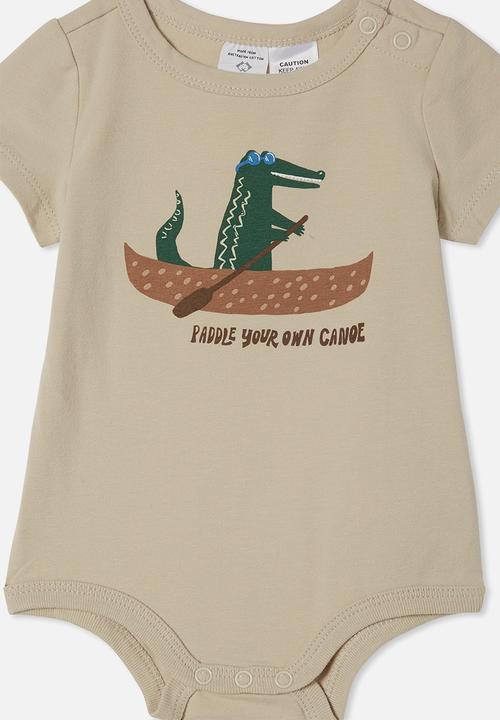 Cotton On - The short sleeve bubbysuit - rainy day/paddle your own canoe