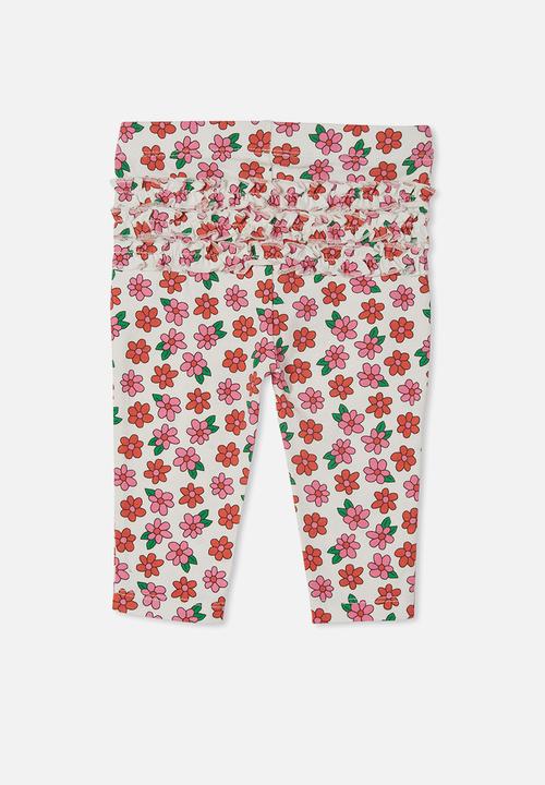 Cotton On - Quinn ruffle legging - vanilla/kris floral