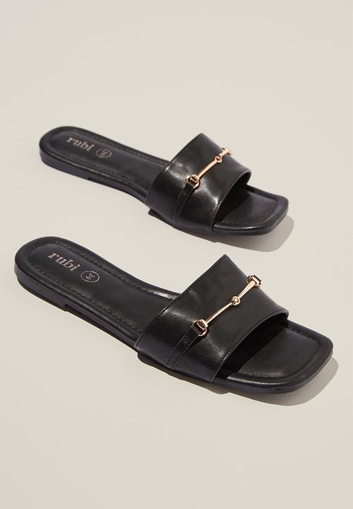 Cotton On - Ella single vamp slide - black 