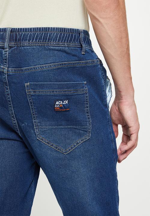 Aca Joe - Aca joe soft denim slim fit  jogger - dark wash