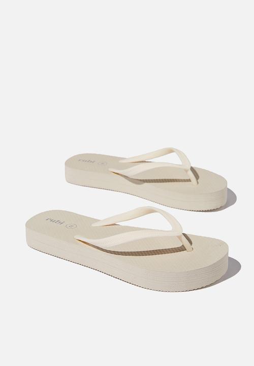 Cotton On - The rubi flatform flip - ecru