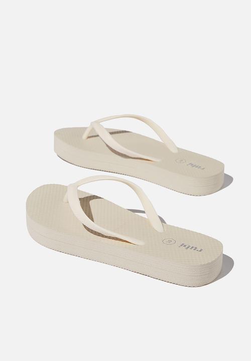 Cotton On - The rubi flatform flip - ecru