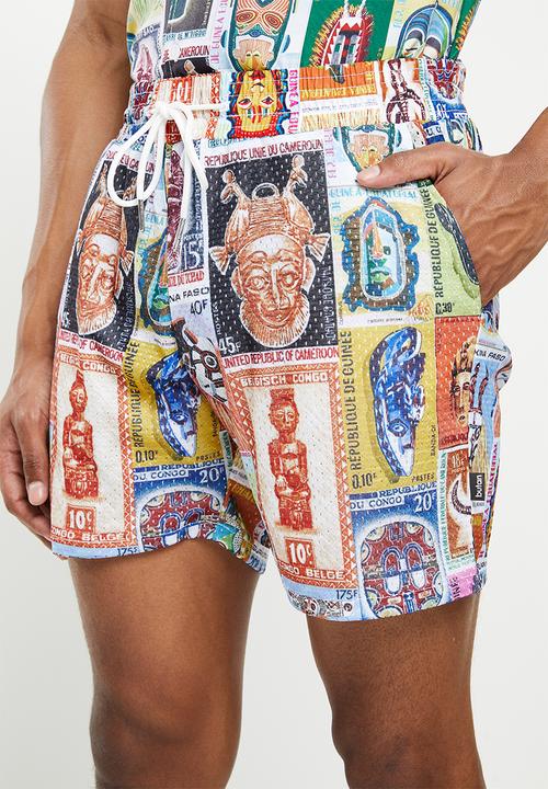 Butan - Aluta mask - stamped - beach shorts - multi