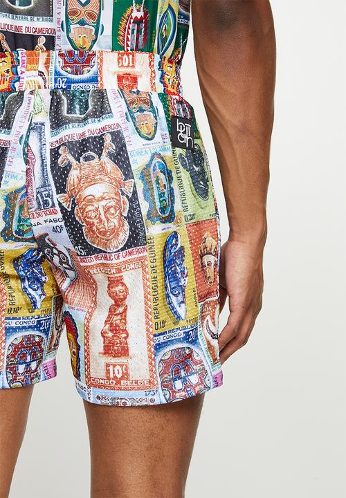 Butan - Aluta mask - stamped - beach shorts - multi