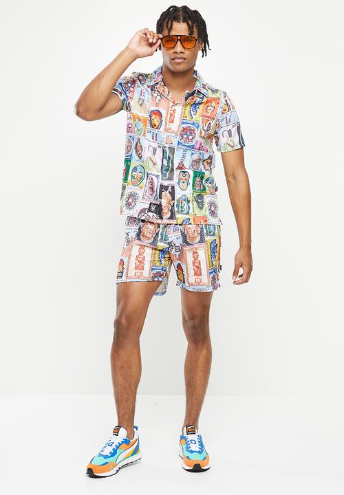 Butan - Aluta mask - stamped - beach shorts - multi