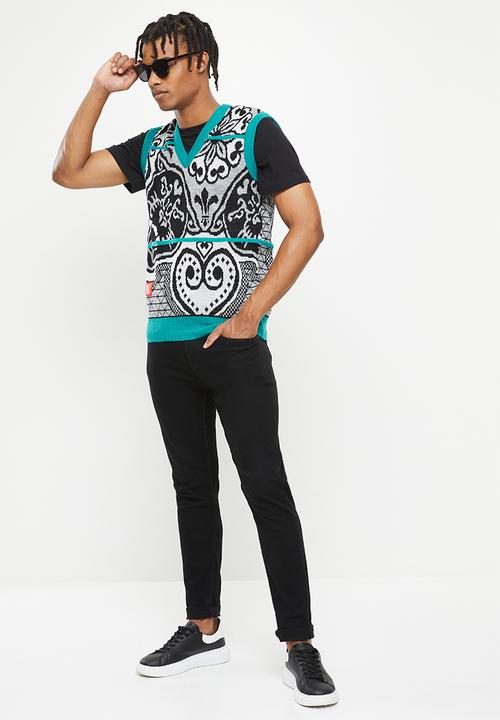 Butan - Mountain panther - knitted vest - multi 