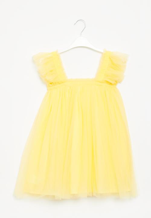 Pop Candy - Girls mesh dress - yellow