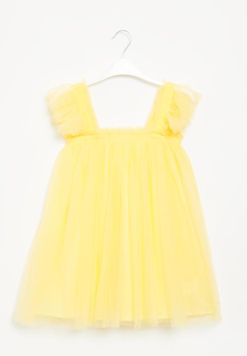 Pop Candy - Girls mesh dress - yellow