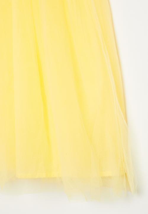 Pop Candy - Girls mesh dress - yellow