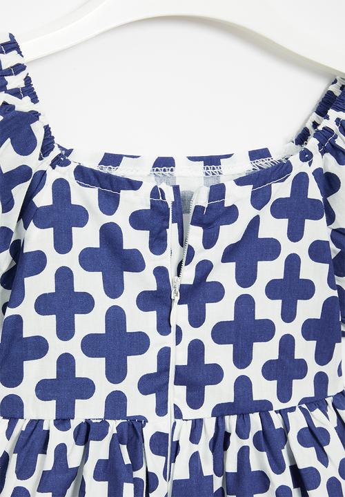 Pop Candy - Printed dress - blue & white