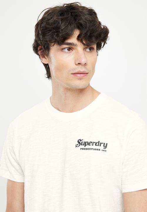 Superdry. - Vintage merch store tee - new chalk slub