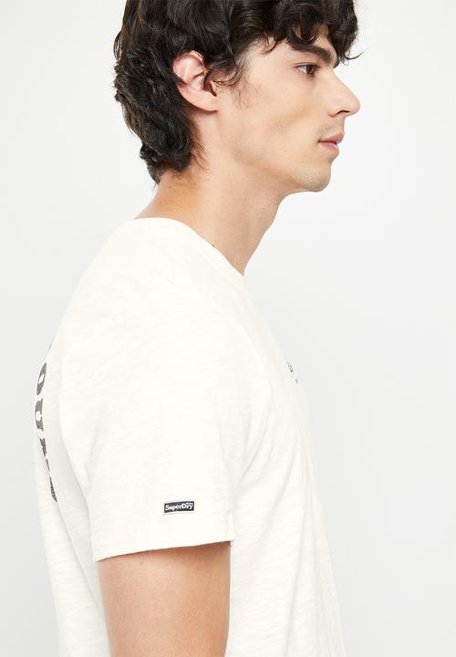 Superdry. - Vintage merch store tee - new chalk slub