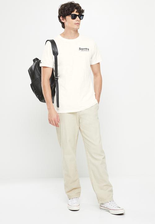 Superdry. - Vintage merch store tee - new chalk slub