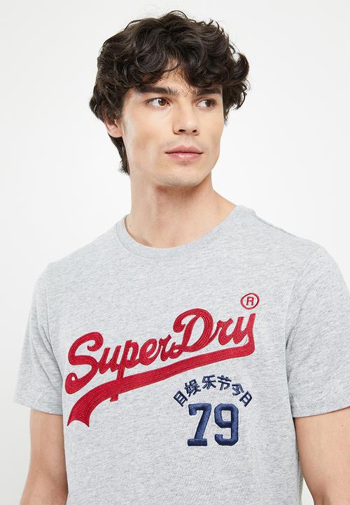 Superdry. - Vintage vl interest tee - athletic grey marl
