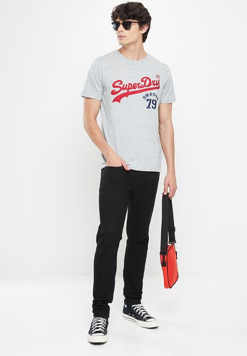 Superdry. - Vintage vl interest tee - athletic grey marl
