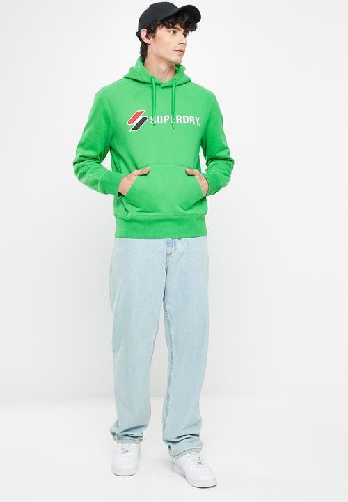 Superdry. - Code sl applique hoodie - bright green