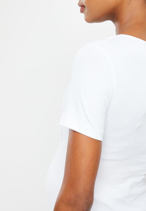 edit Maternity - Maternity 2 pack v-neck nursing tee - black & white