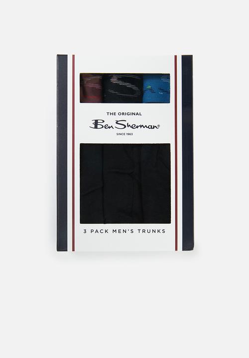 Ben Sherman - Ledger 3 pack trunks - black