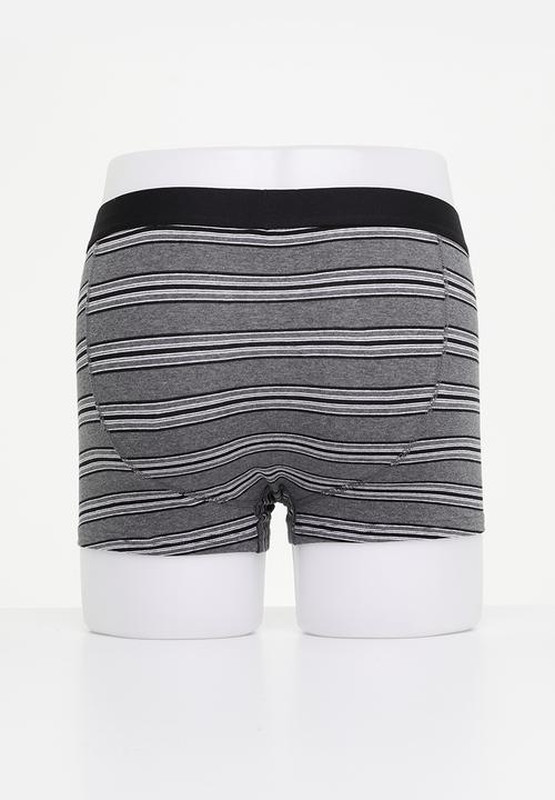 Ben Sherman - Easton 3 pack trunks - charcoal & black 