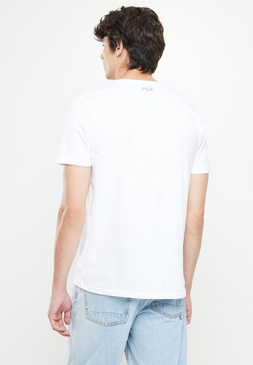 FILA - Deckle T-shirt - white, chalk violet & porcelain