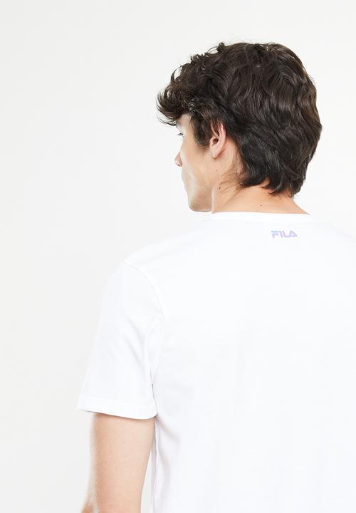 FILA - Deckle T-shirt - white, chalk violet & porcelain