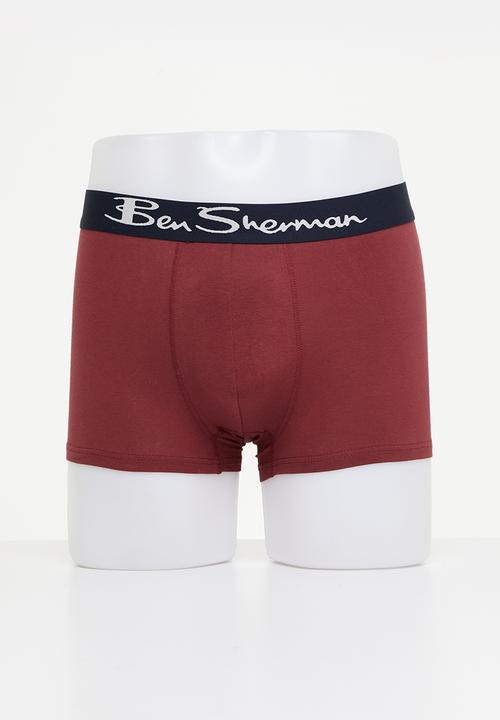 Ben Sherman - Coleman 3 pack trunks - red & navy