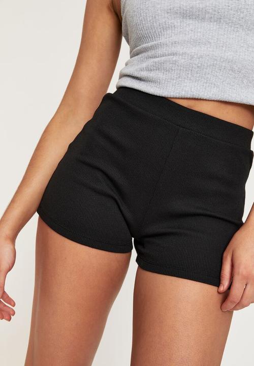 Supré  - Shayla rib bike short - black