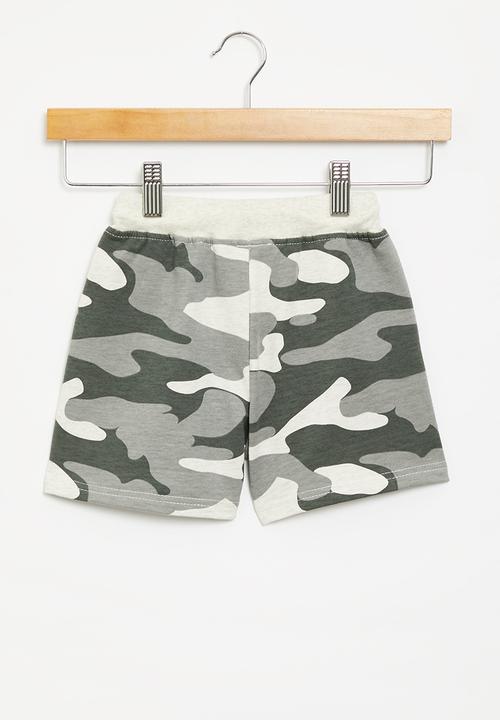 Pop Candy - Camo shorts - grey