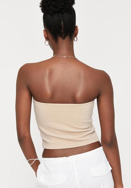 Supré  - Lacey tube top - champagne
