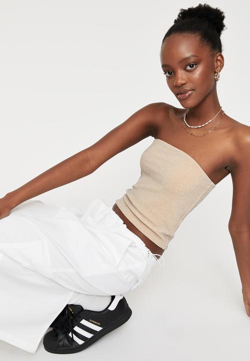 Supré  - Lacey tube top - champagne