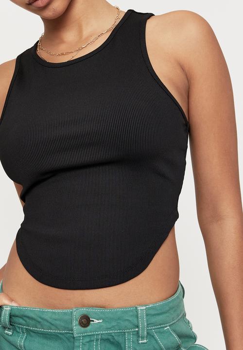 Supré  - Lisa dipped hem cami - black