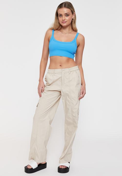 Supré  - Lulu ultra crop tank - baja blue