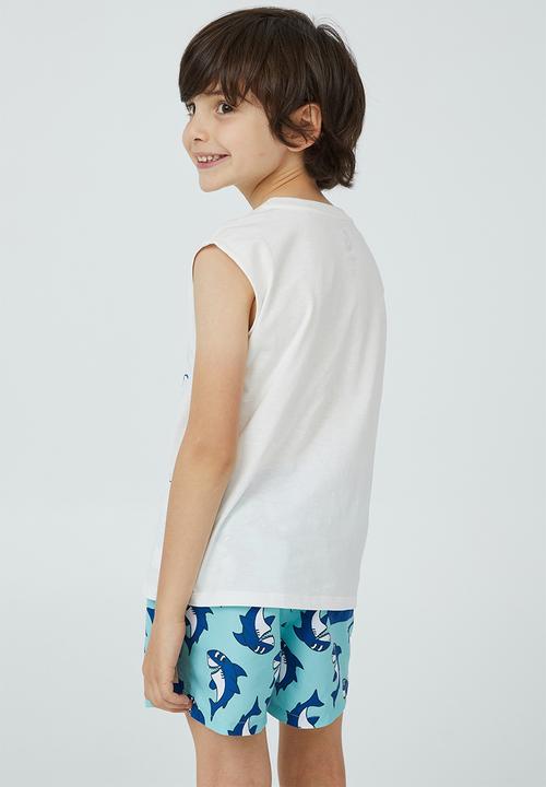 Cotton On - Oscar slouch tank - vanilla & shark