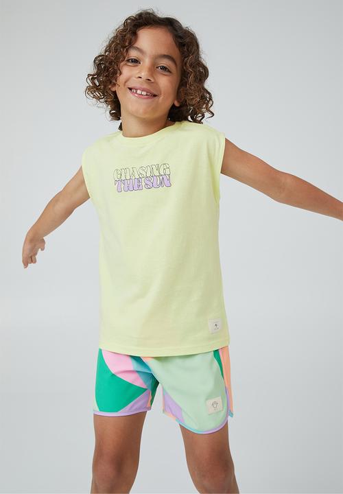Cotton On - Oscar slouch tank - lemon zest & chasing the sun