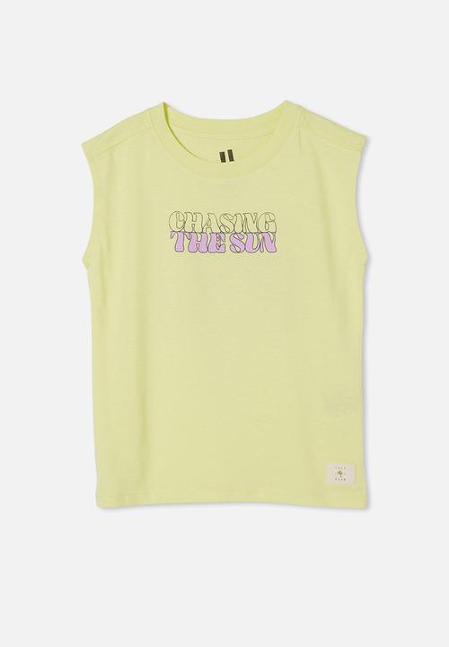 Cotton On - Oscar slouch tank - lemon zest & chasing the sun