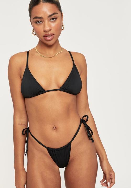 Supré  - Luxe tri slide bikini top - black