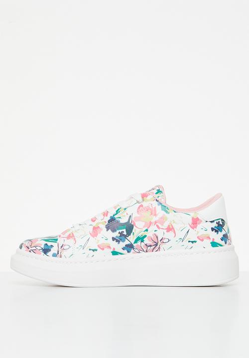 Tom Tom - Magnolia flatform sneaker - white floral