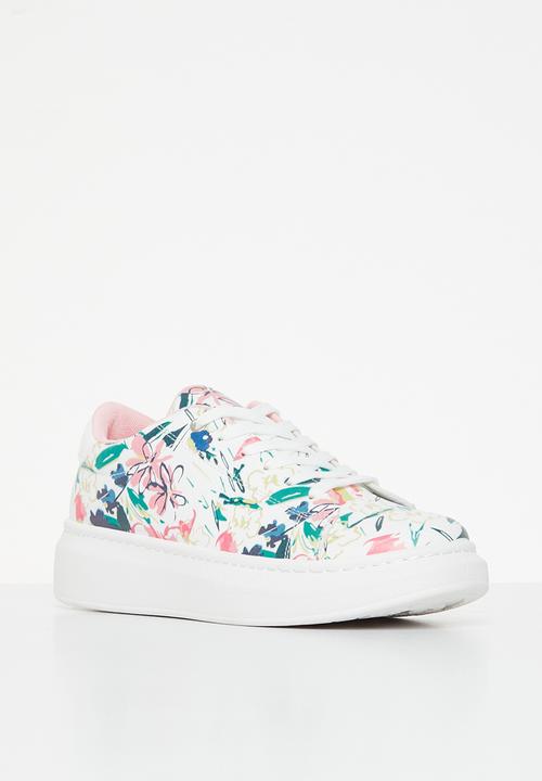 Tom Tom - Magnolia flatform sneaker - white floral