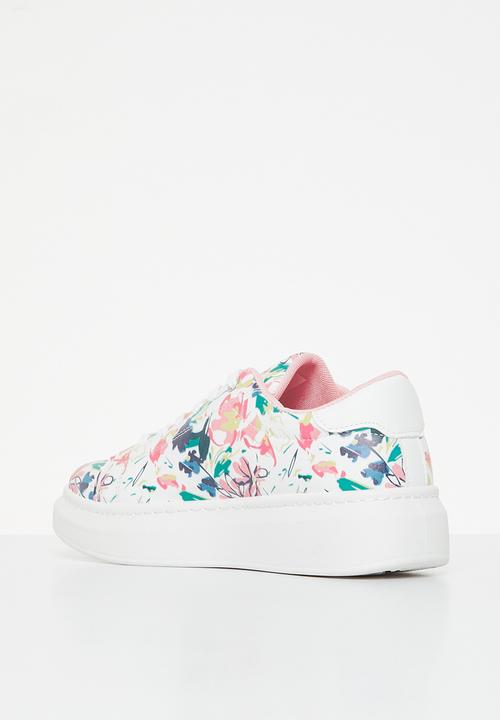 Tom Tom - Magnolia flatform sneaker - white floral
