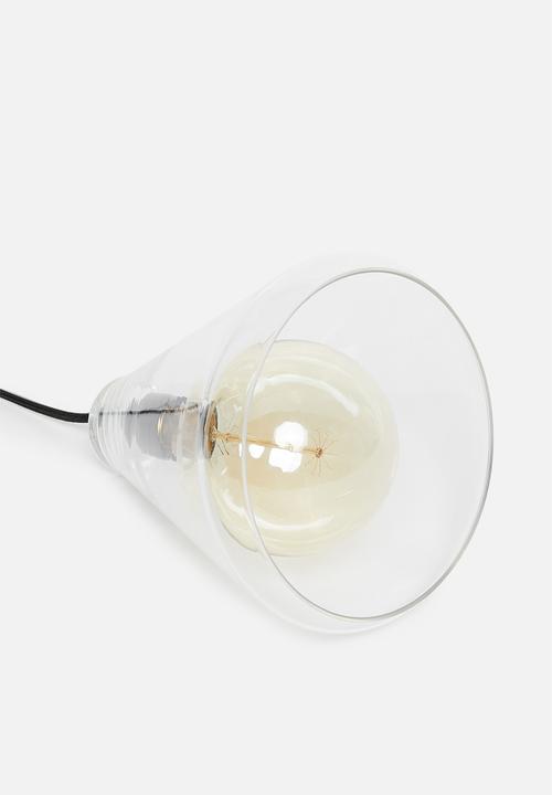 Sixth Floor - Cone glass pendant - clear